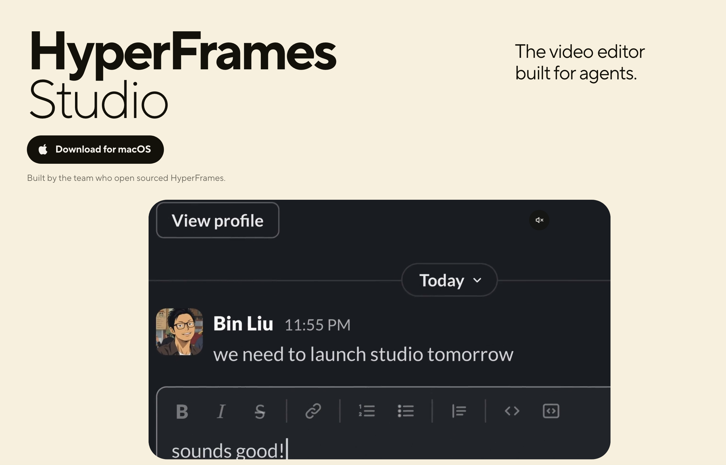 Hyperframes Studio